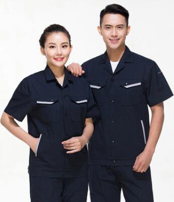 夏季翻領舒適透氣工作服